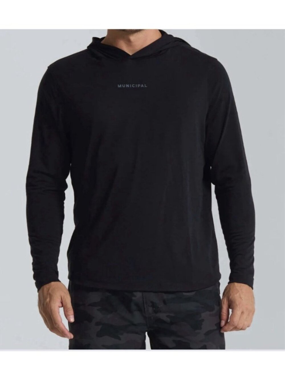 Municipal Men’s Sport Utility Long Sleeve Hooded T-Shirt Black XL NEW W/TAGS